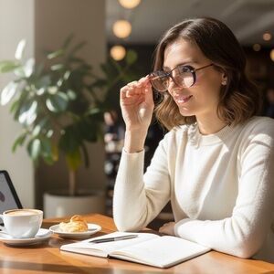 ✨ Ombre Blue-to-Rose Gold Oversized Square - Prescription ready
